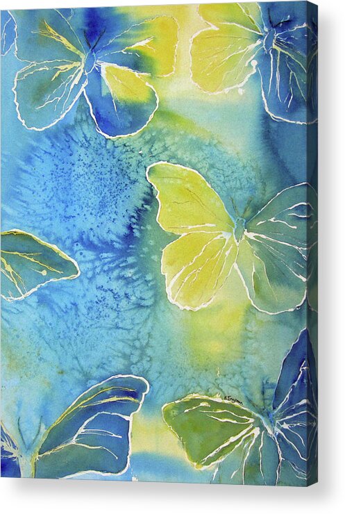 Butterflies Acrylic Print featuring the painting Into the Light by Elvira Ingram