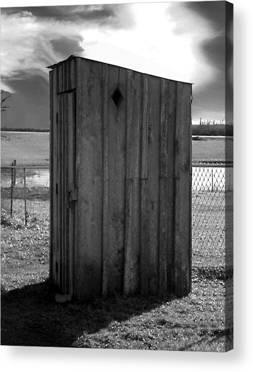 Ansel Adams Acrylic Print featuring the photograph Koyl Cemetery Outhouse5 by Curtis J Neeley Jr