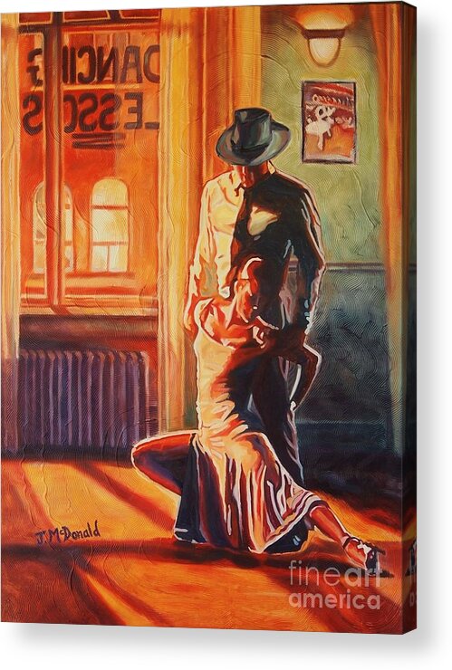 Tango Acrylic Print featuring the painting Let Your Mind Go and Your Body Will Follow by Janet McDonald