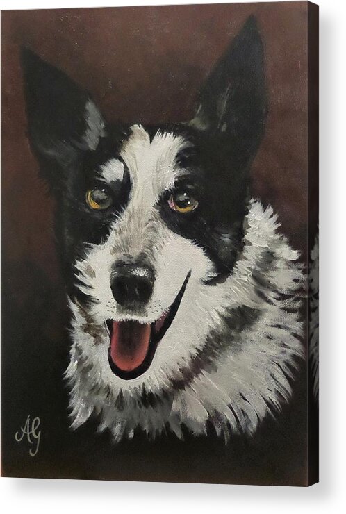 Dog Acrylic Print featuring the painting Lily by Anne Gardner