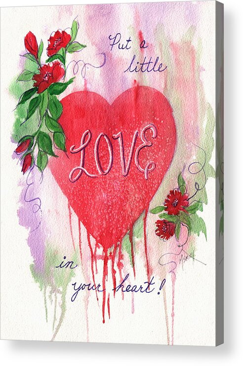 Heart Acrylic Print featuring the painting Love In Your Heart by Marilyn Smith