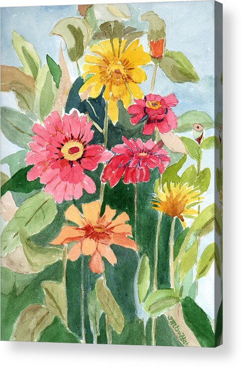 Flowers Acrylic Print featuring the painting Lovely Flowers by Marsha Karle