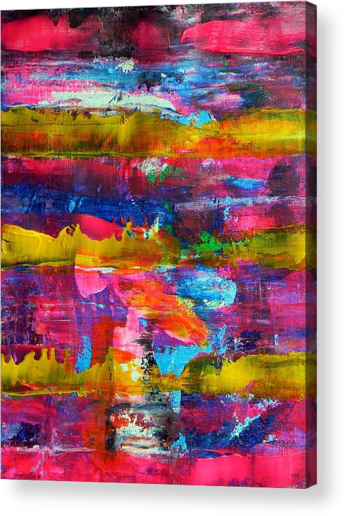 Abstract Art Acrylic Print featuring the painting Mad Season by Everette McMahan jr