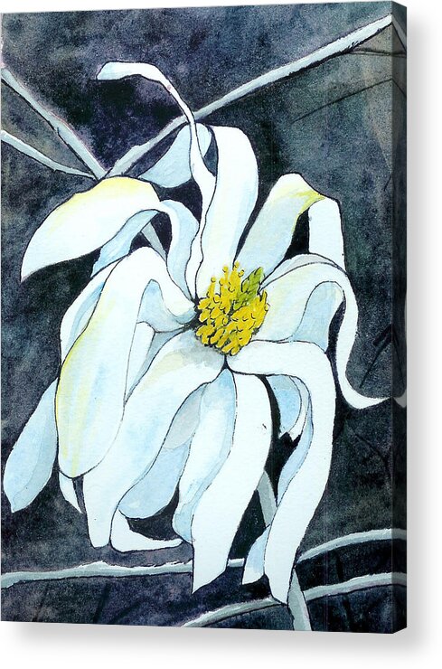 Flower Acrylic Print featuring the painting Magnolia by Lynn Babineau