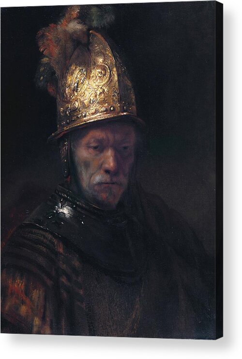 Man Acrylic Print featuring the painting Man in the Golden Helmet by Rembrandt van Rijn