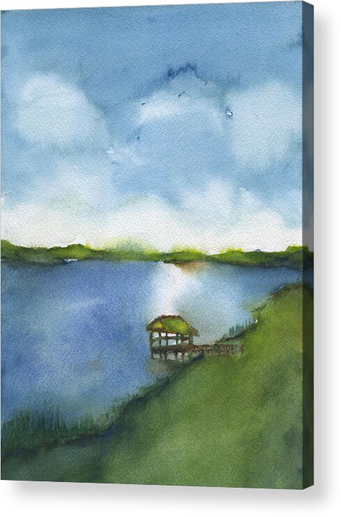 May River Acrylic Print featuring the painting May River 2 by Frank Bright