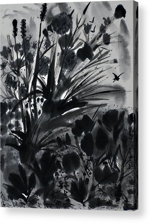 Chinese Ink Painting Acrylic Print featuring the painting Mind's Eye by Don Wright