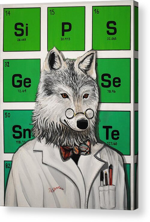 Wolf Acrylic Print featuring the painting Mr.Tulamordue by Jude Labuszewski