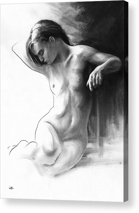 Musing And Contemplations Acrylic Print featuring the drawing Musing and contemplations by Paul Davenport