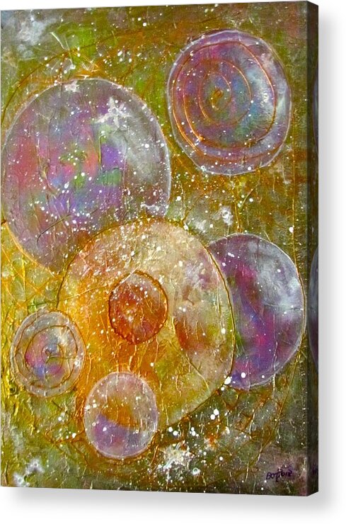 Thoughts Acrylic Print featuring the painting My Thoughts Escape Me by Barbara O'Toole