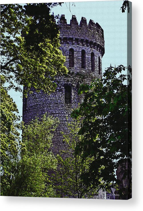 Nenagh Acrylic Print featuring the painting Nenagh Castle Ireland by Teresa Mucha