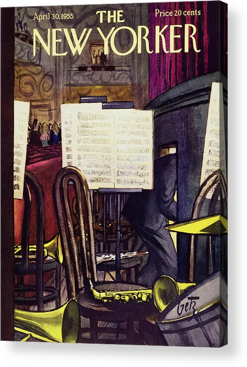 Musician Acrylic Print featuring the painting New Yorker April 30 1955 by Arthur Getz