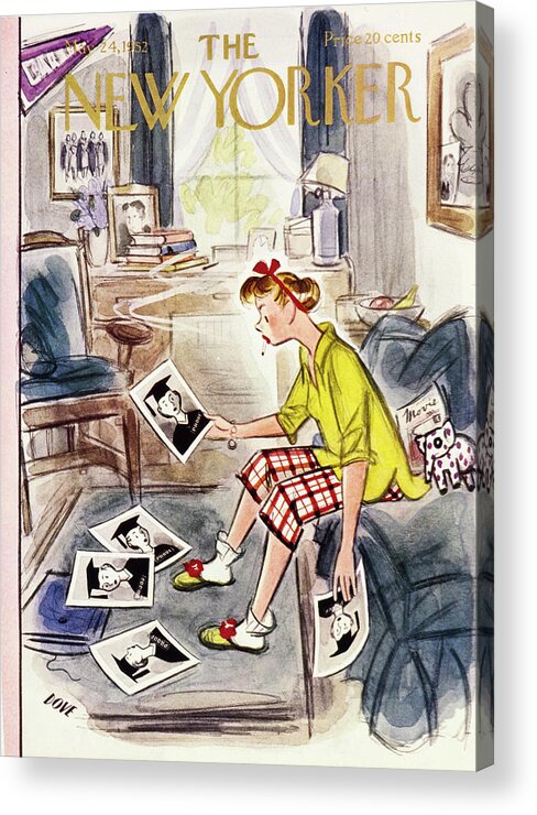 Student Acrylic Print featuring the painting New Yorker May 24 1952 by Leonard Dove