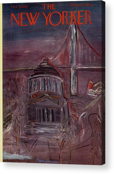 Urban Acrylic Print featuring the painting New Yorker October 3rd 1959 by Ludwig Bemelmans