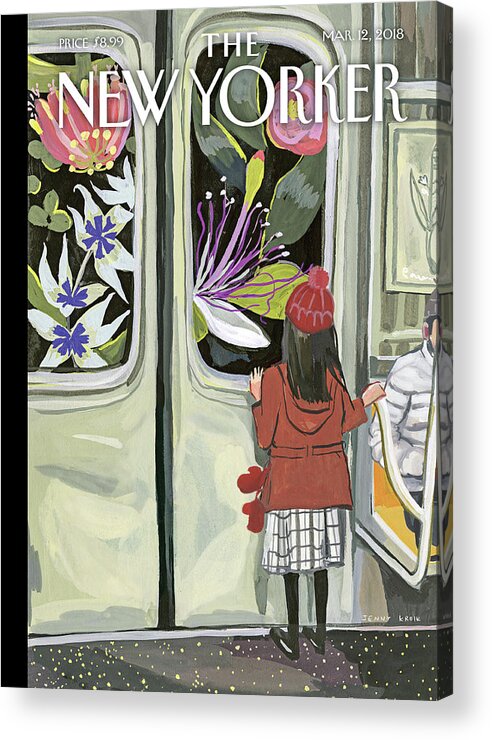 Next Stop: Spring Acrylic Print featuring the painting Next Stop Spring by Jenny Kroik