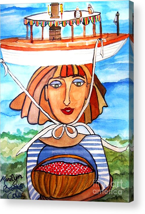 Boat Acrylic Print featuring the painting Nipissing by Marilyn Brooks
