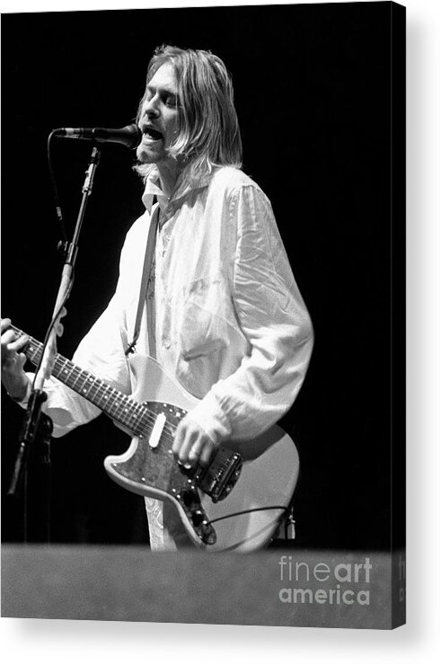 Singer Acrylic Print featuring the photograph Nirvana - Kurt Cobain by Concert Photos