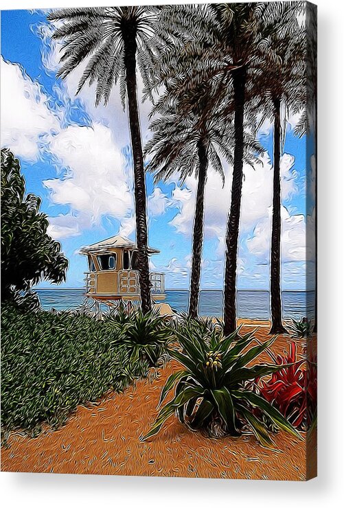Hawaii Acrylic Print featuring the photograph North Shore Life Guard Shack by Modern Art