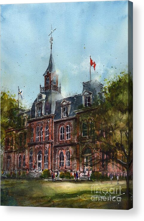 Truro Acrylic Print featuring the painting Nova Scotia Provincial Normal School by Tim Oliver