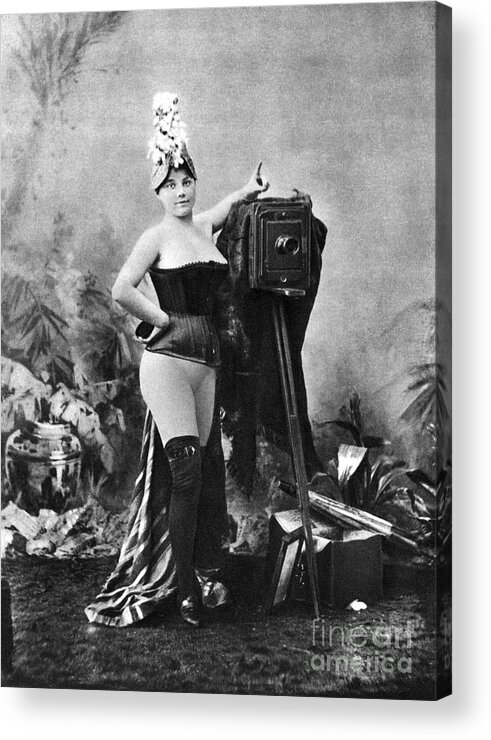  Acrylic Print featuring the painting NUDE AND CAMERA, c1880 by Granger