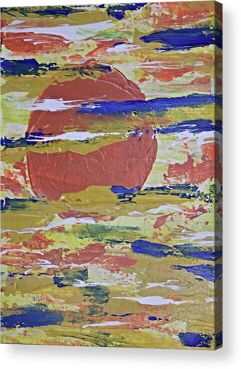 Orange Acrylic Print featuring the painting Obscure Orange Abstract by April Burton