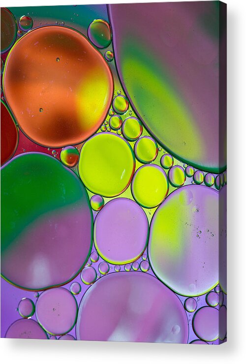 Oil Acrylic Print featuring the photograph Oil and Water Z by Rebecca Cozart