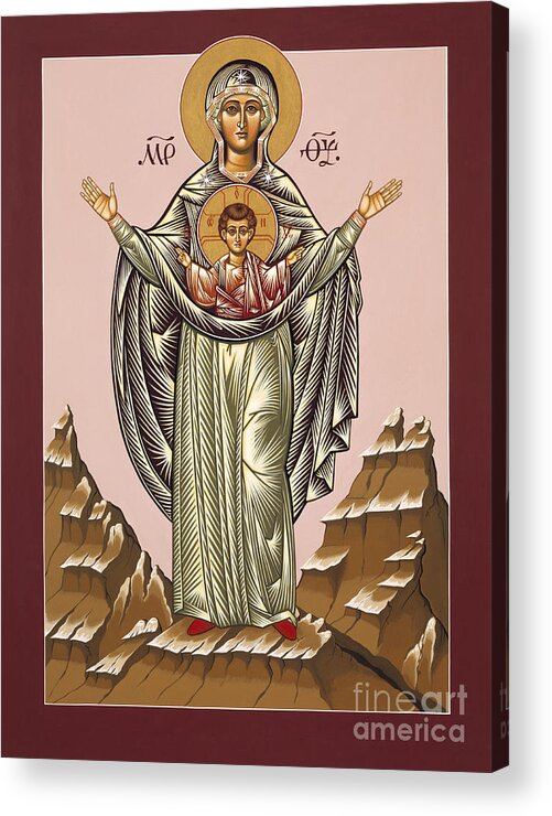 Our Lady Of The New Advent Acrylic Print featuring the painting Our Lady of the New Advent The Burning Bush 024 by William Hart McNichols