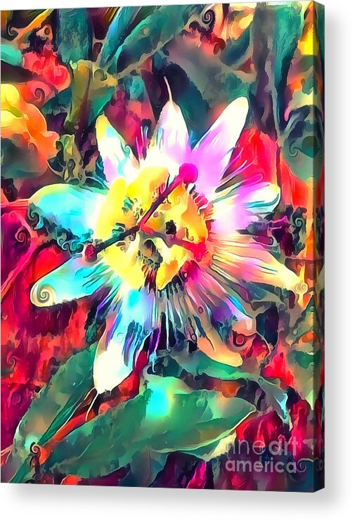 Floral Acrylic Print featuring the photograph Passionflower by Jack Torcello