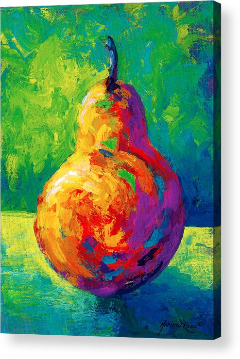 Pear Acrylic Print featuring the painting Pear II by Marion Rose