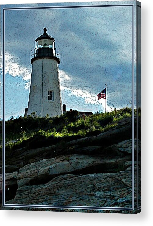 Pemaquid Point Lighthouse Acrylic Print featuring the photograph Pemaquid Point Lighthouse by Joy Nichols
