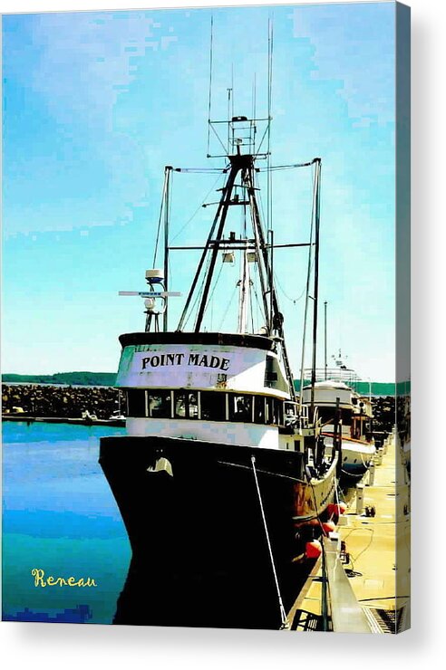 Boats Acrylic Print featuring the photograph Point Made at Pt Townsend WA by A L Sadie Reneau