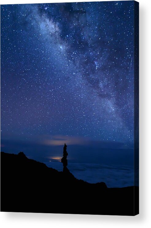 Milky Way Acrylic Print featuring the photograph Pointing to the Heavens by Susan Rissi Tregoning