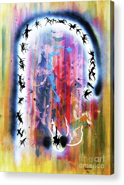 Original: Abstraction Acrylic Print featuring the painting Portal of Beginning Again by Thea Recuerdo