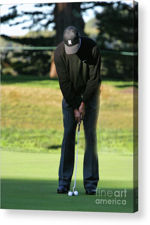 Golf Acrylic Print featuring the photograph Practice Tiger Woods by Chuck Kuhn