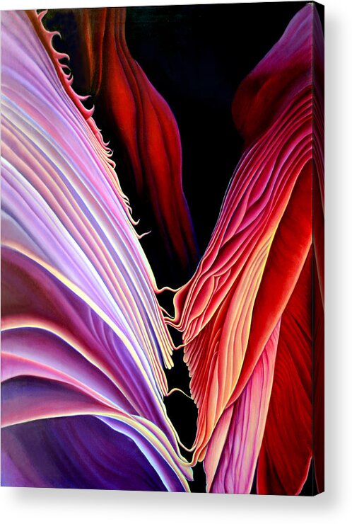 Antalope Canyon Acrylic Print featuring the painting Rebirth by Anni Adkins