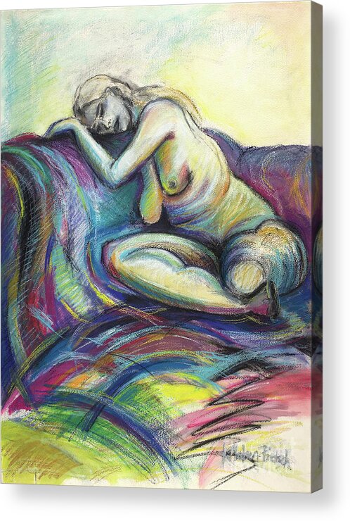 Artistic Acrylic Print featuring the drawing Resting Place by Kerryn Madsen-Pietsch