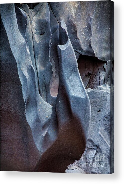 Black Magic Canyon Acrylic Print featuring the photograph Rock'n In My Arm Rock Art by Kaylyn Franks by Kaylyn Franks