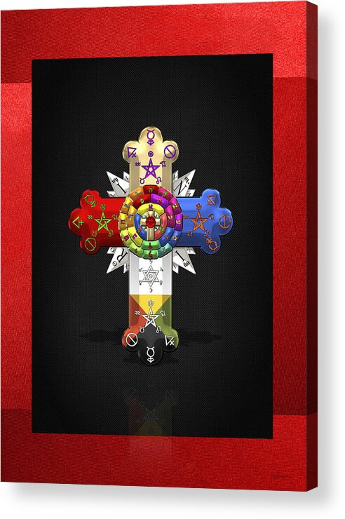 Ancient Brotherhoods Collection By Serge Averbukh Acrylic Print featuring the photograph Rosy Cross - Rose Croix by Serge Averbukh