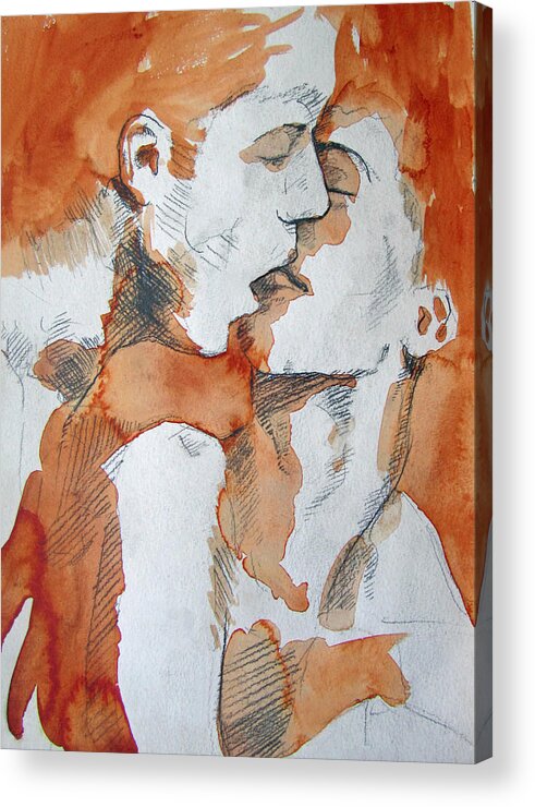 Love Acrylic Print featuring the painting Same Love by Rene Capone
