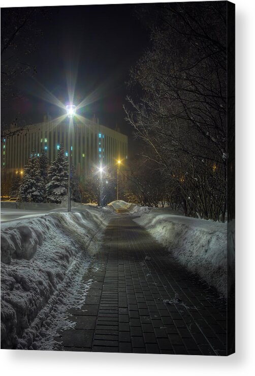 Winter Acrylic Print featuring the photograph Silent night by Alexey Kljatov