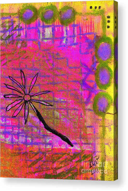 Woman Acrylic Print featuring the mixed media Single Act of Love I by Angela L Walker