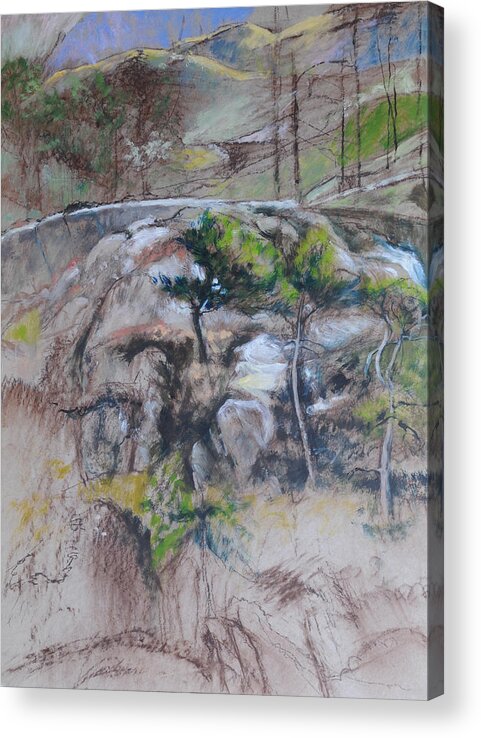  Acrylic Print featuring the painting Sketch for Ogwen painting 2 by Harry Robertson