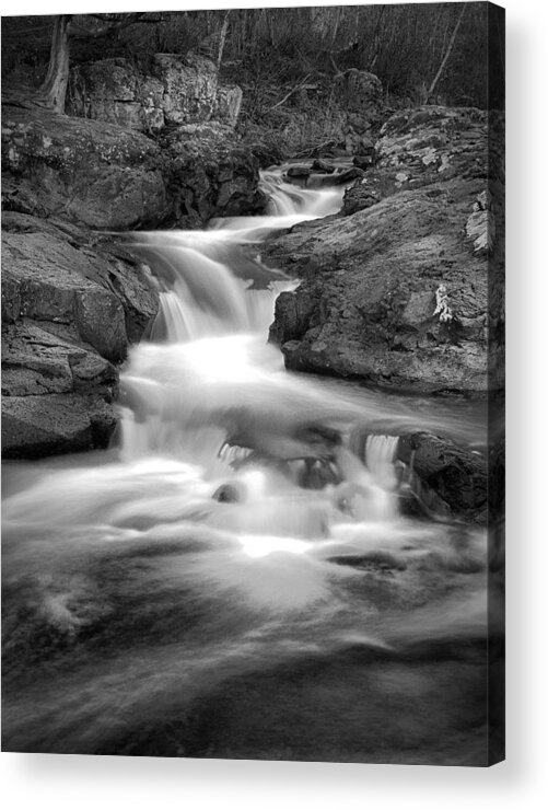 Waterfall Acrylic Print featuring the photograph Slow Me Down the River by CA Johnson