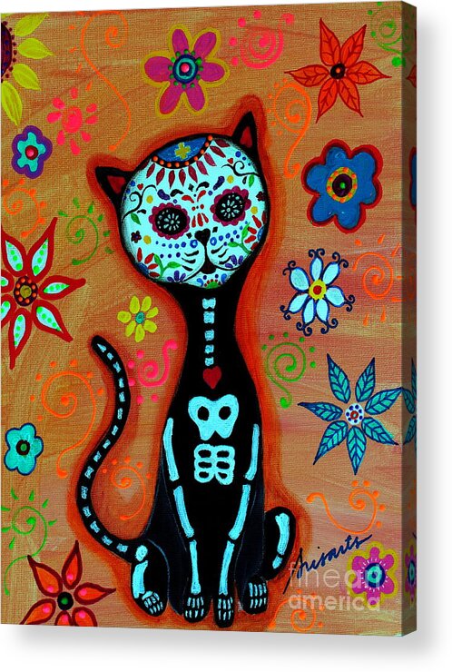 Cat Acrylic Print featuring the painting Special To Me by Pristine Cartera Turkus
