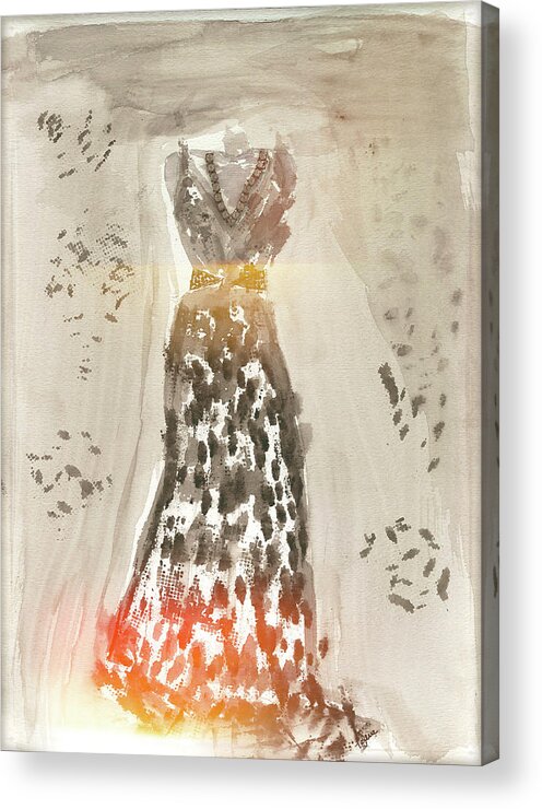 Dress Acrylic Print featuring the digital art Spotlight On Me by Lauren Serene