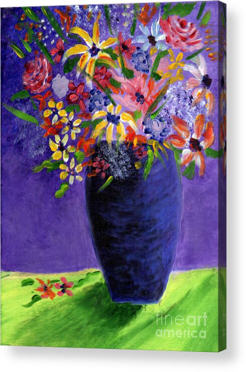 Spring Flowers Acrylic Print featuring the painting Spring Fever by Sarabjit Singh