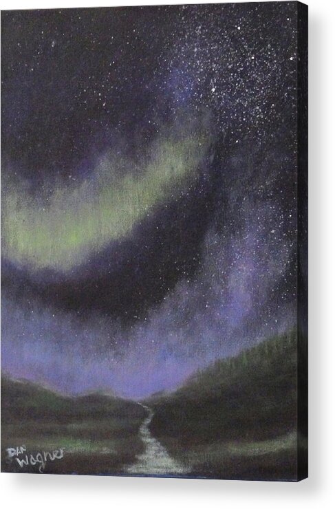Star Acrylic Print featuring the painting Star Path by Dan Wagner