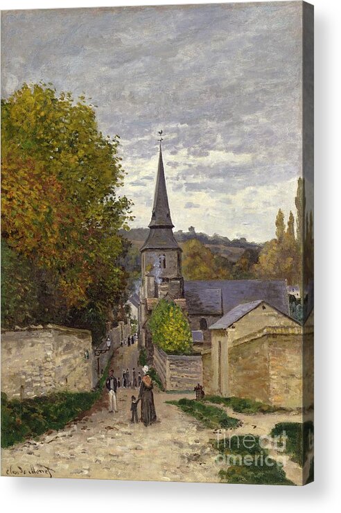Street In Sainte-adresse Acrylic Print featuring the painting Street in Sainte Adresse by Claude Monet