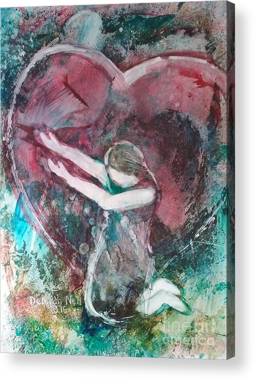 Heart Acrylic Print featuring the painting Surrendered by Deborah Nell