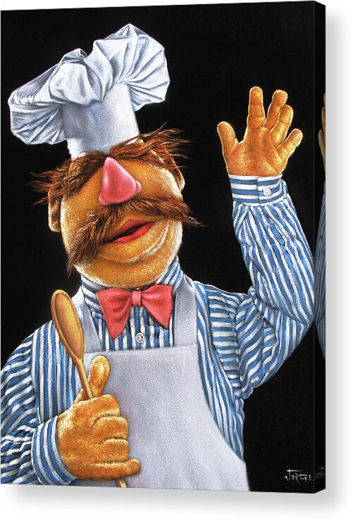 Swedish Chef Acrylic Print featuring the painting Swedish Chef by Jorge Terrones